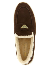 PRADA Suede Loafers Brown