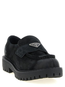 PRADA Suede Loafers Black