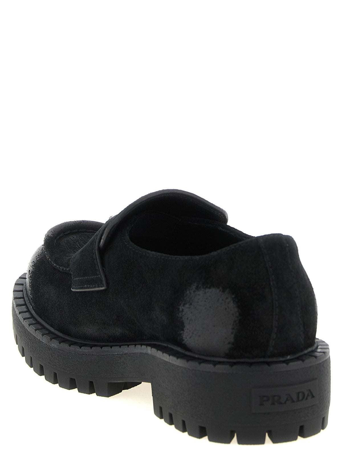 PRADA Suede Loafers Black
