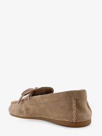 Miu Miu Women's Deck Loafers Beige