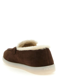 PRADA Suede Loafers Brown