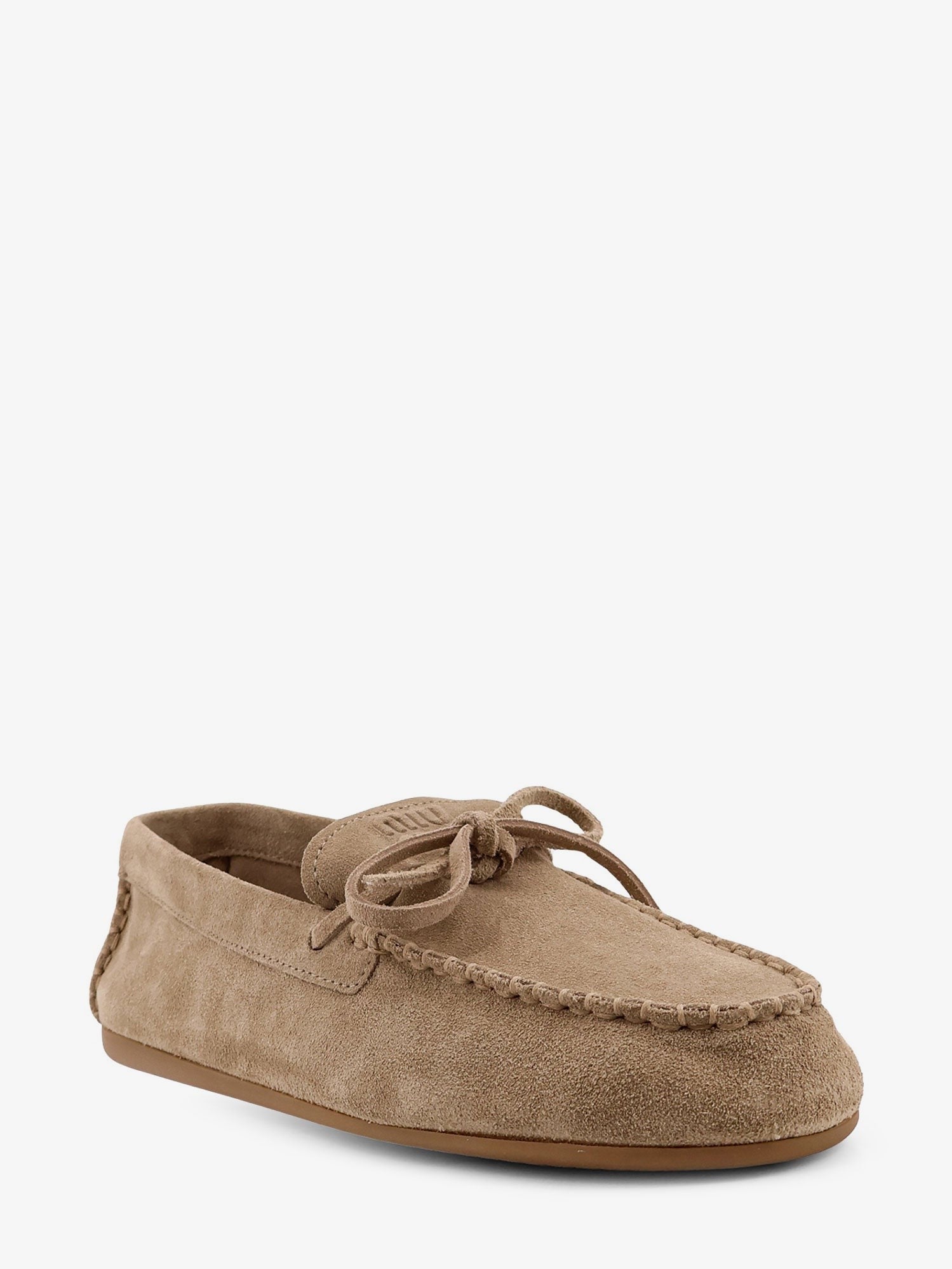 Miu Miu Women's Deck Loafers Beige