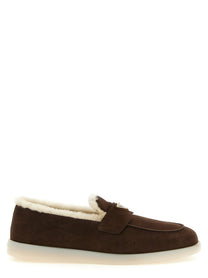 PRADA Suede Loafers Brown