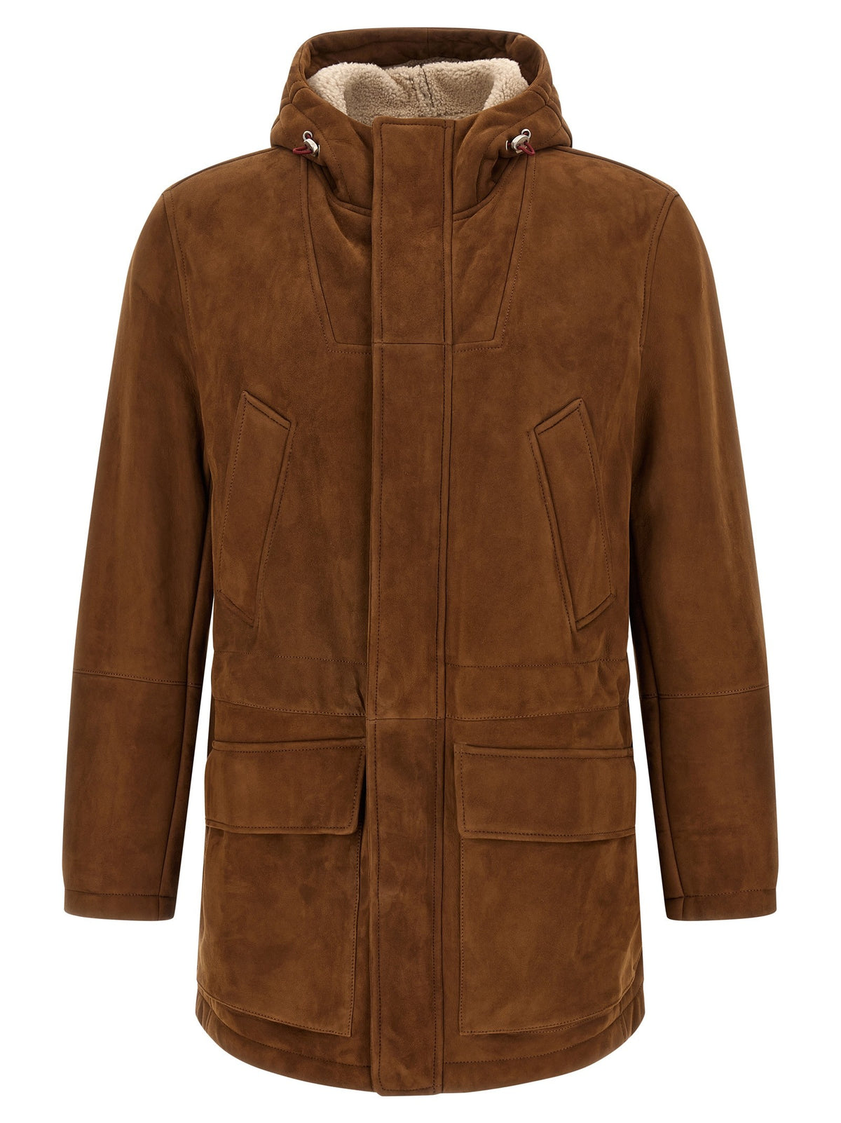 Brunello Cucinelli Suede Parka Brown