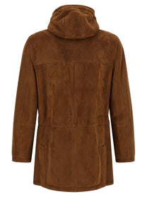 Brunello Cucinelli Suede Parka Brown