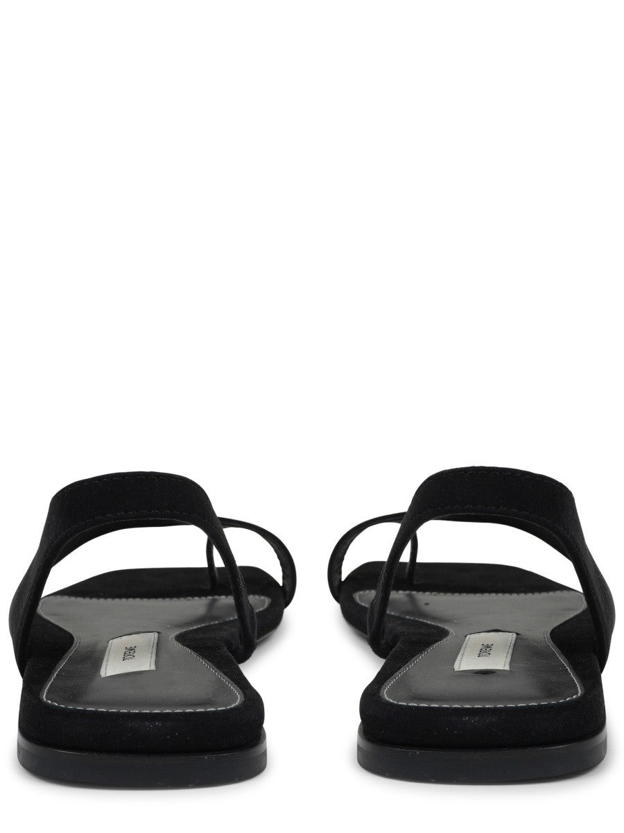 Toteme Women's Suede Sandal Black