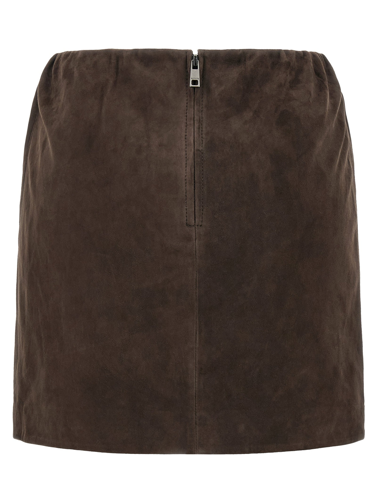 ROTATE Birger Christensen Suede Skirt Brown