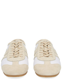 Dries Van Noten Women's Suede Sneaker White