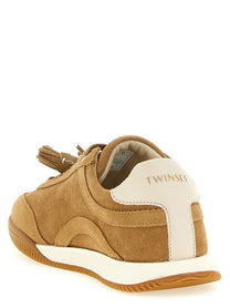 TWINSET Suede Sneakers Beige