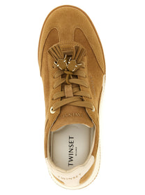 TWINSET Suede Sneakers Beige