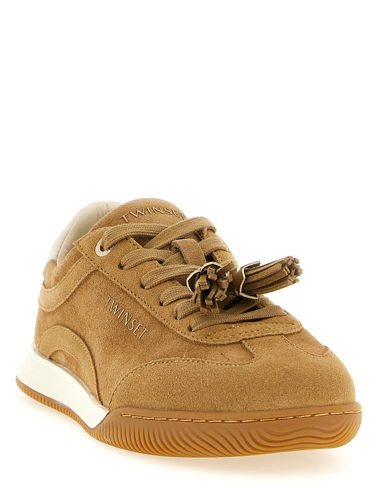 TWINSET Suede Sneakers Beige