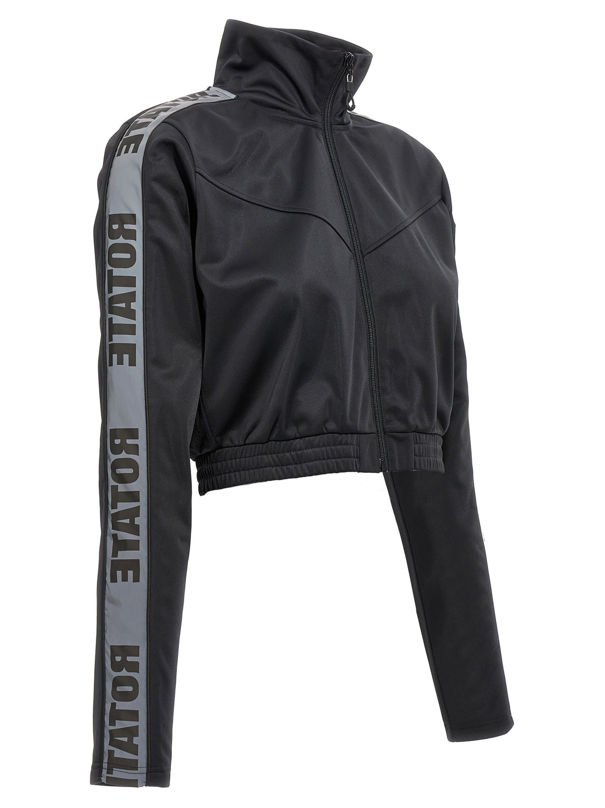 ROTATE Birger Christensen Sunday Capsule Cropped Sweatshirt Black
