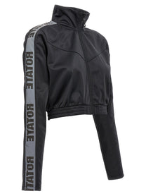 ROTATE Birger Christensen Sunday Capsule Cropped Sweatshirt Black