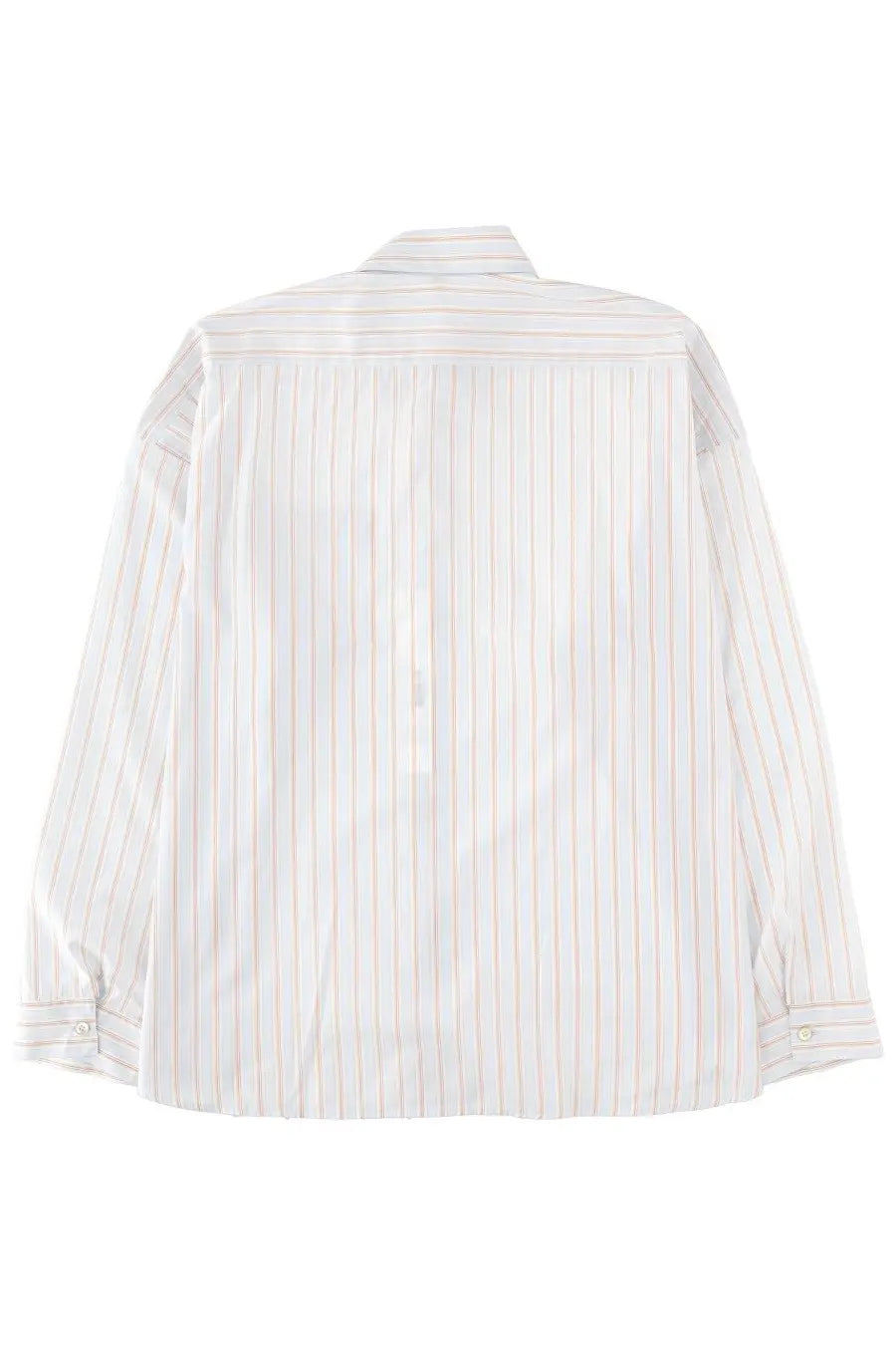 Sunflower men’s camicia righe white long-sleeved button-up shirt with fine peach vertical stripes