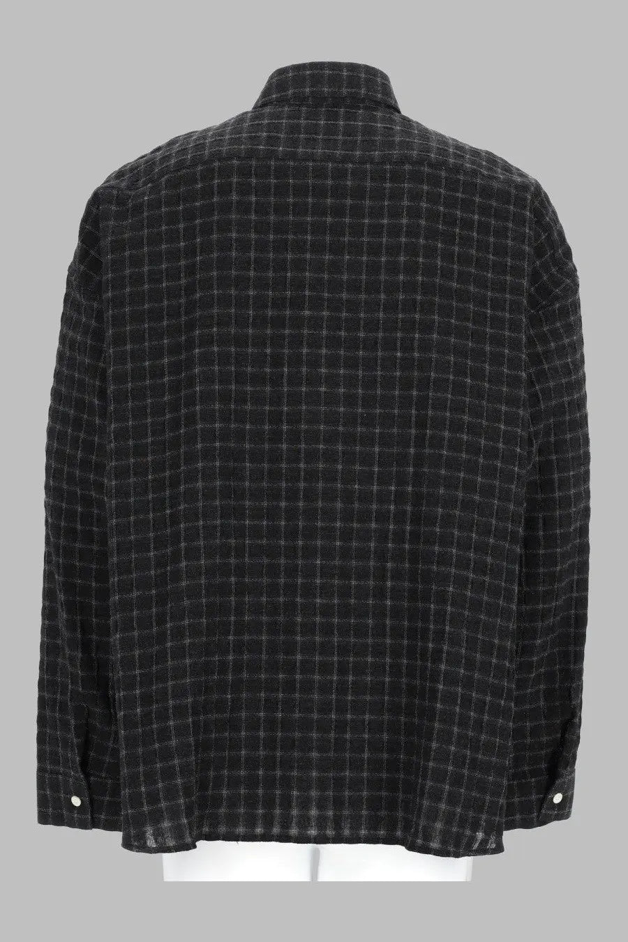 Sunflower men’s camicia stable black black and white checkered long-sleeved cotton shirt with collar