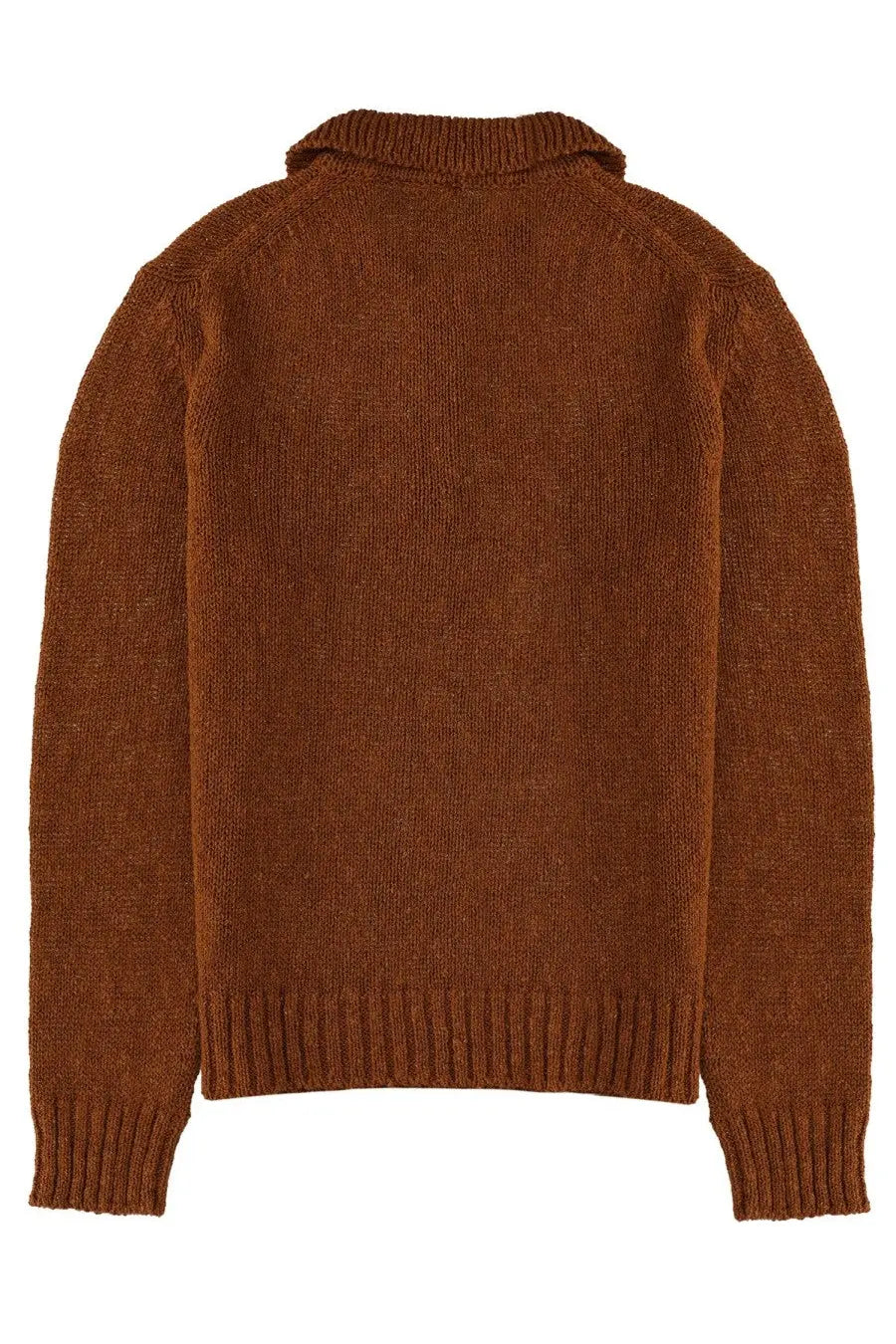 Sunflower men’s cotton polo shirt in rich brown with a knitted ribbed collar cuffs and hem