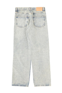 Sunflower men’s jeans loose blue light-wash denim with relaxed straight-leg cut and frayed hems