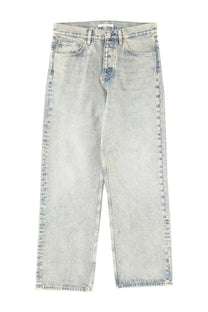 Sunflower men’s jeans loose blue light-wash denim with straight-leg cut and faded distressed detailing along seams