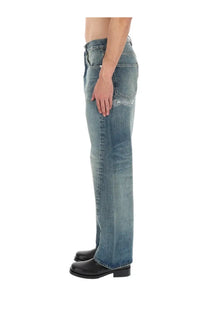 Distressed sunflower men’s jeans wide twist blue with medium-wash denim, straight-leg cut, and subtle fading