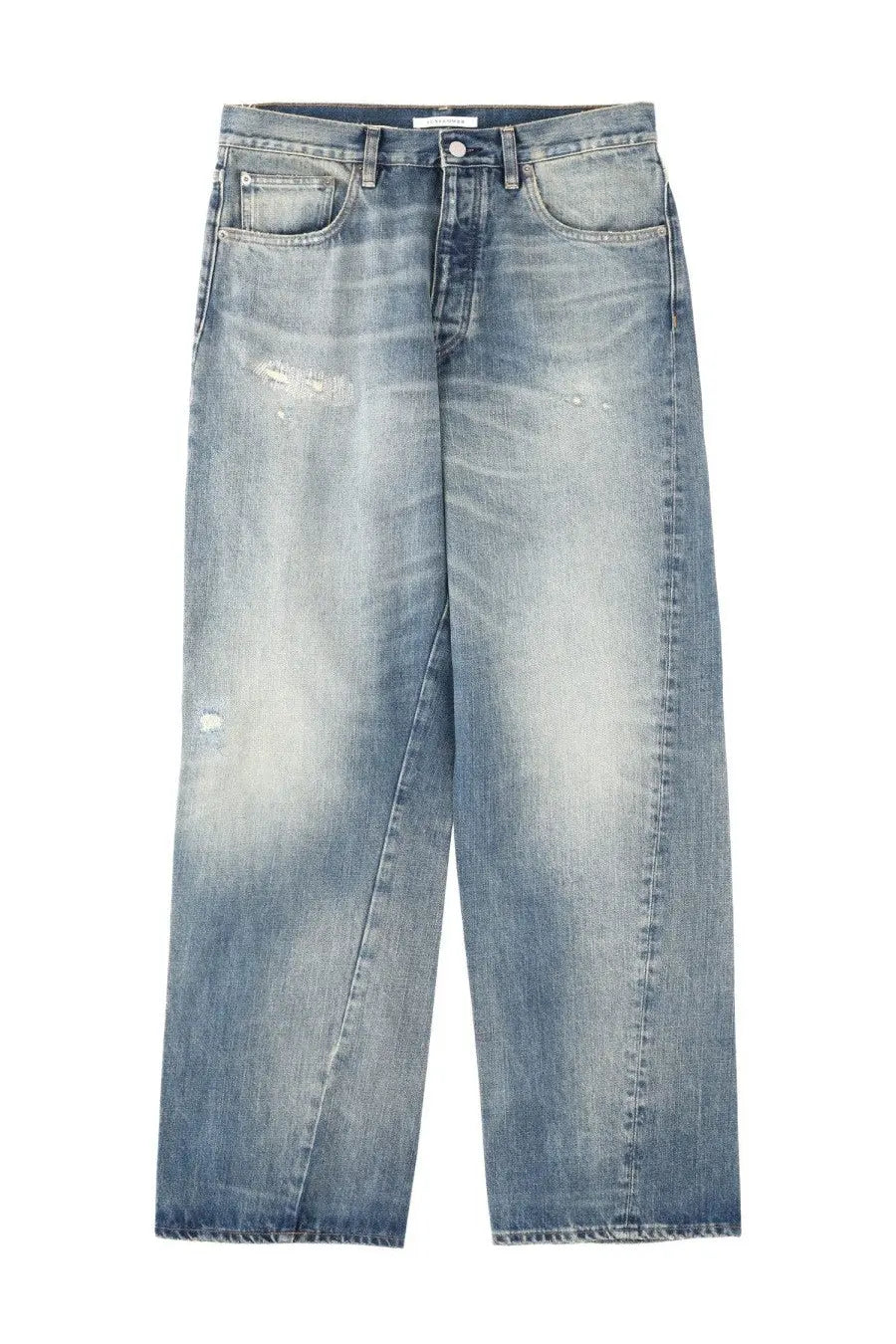 Light-wash denim wide-leg jeans with subtle distressing in sunflower men’s jeans wide twist blue style