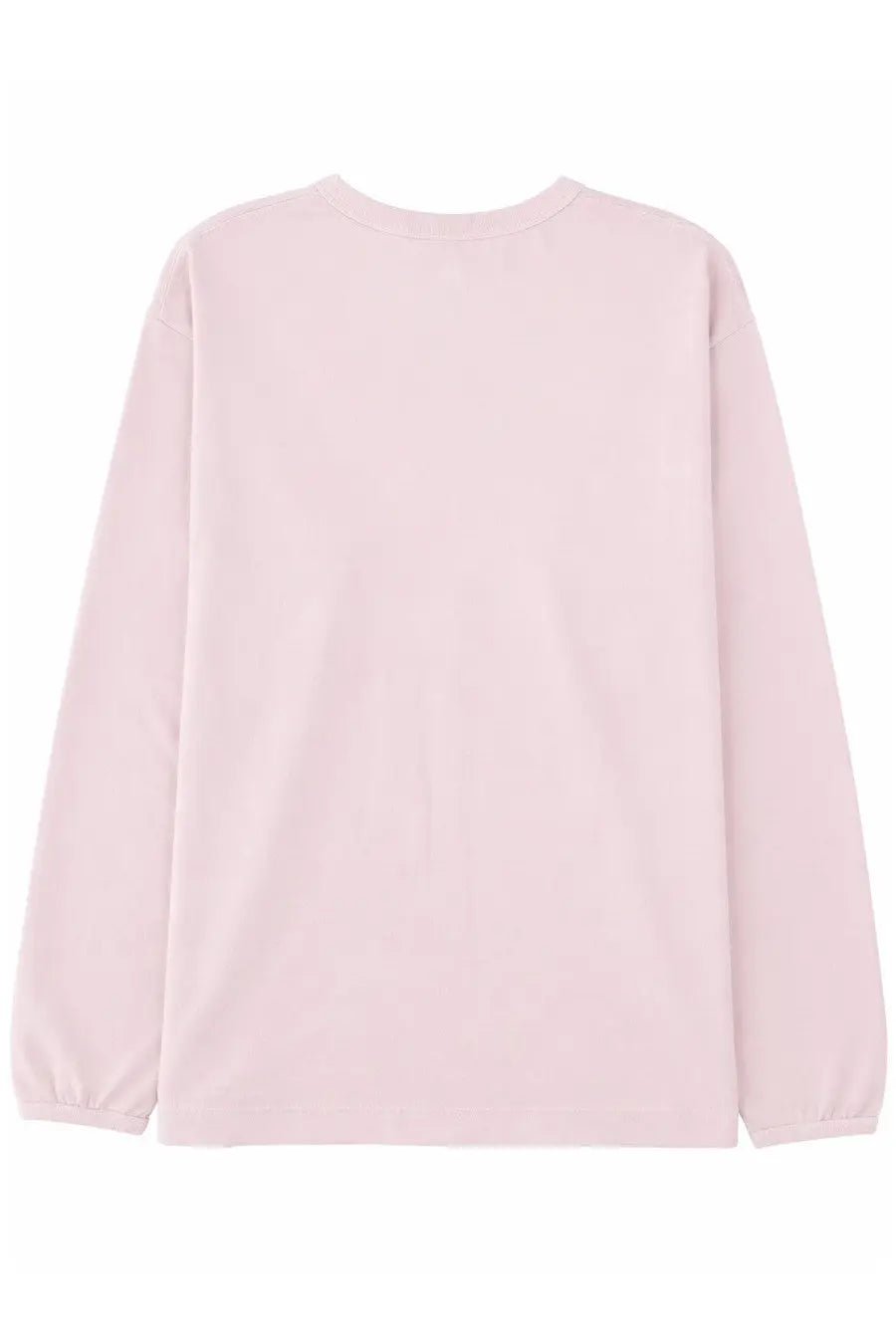 A soft pink long-sleeved t-shirt with a simple crew neck and elasticized cuffs from sunflower men’s shirt maniche lunghe blue collection