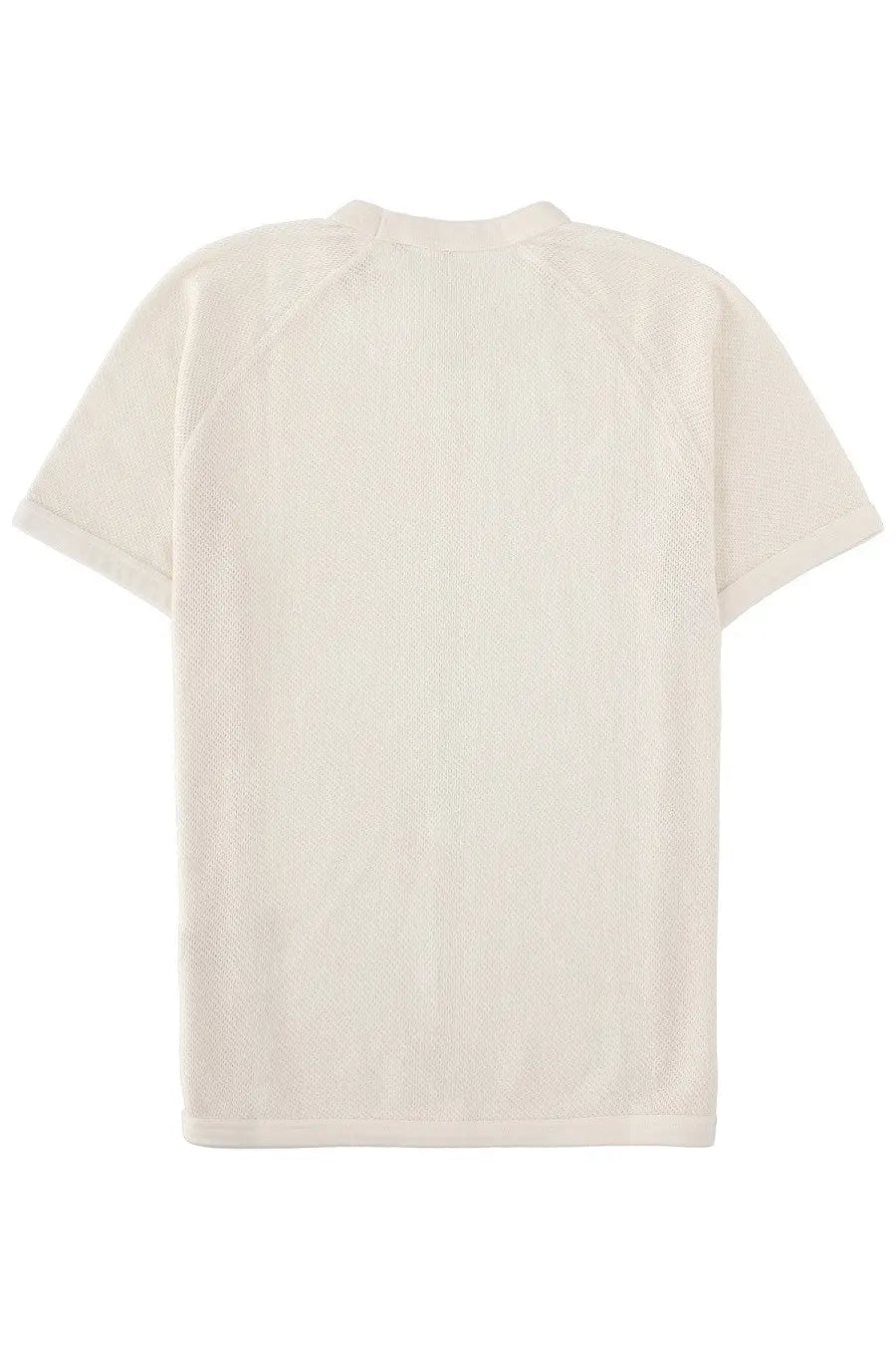 Cream-colored sunflower men’s shirt Traforata white with subtle textured weave and short sleeves