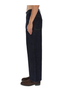 Sunflower men’s super wide jeans in dark indigo denim with a straight-leg cut and classic five-pocket design