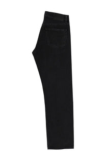 Black denim sunflower men’s wide twist jeans with straight-leg cut and classic five-pocket design