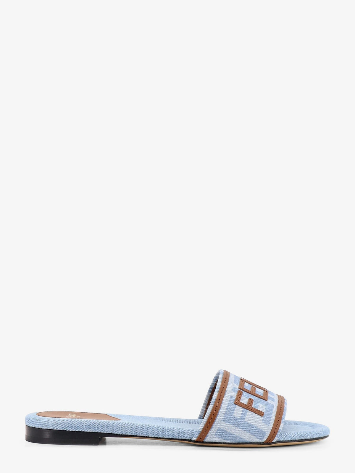 Fendi Women's Sunshine FF Denim Sandals Blue