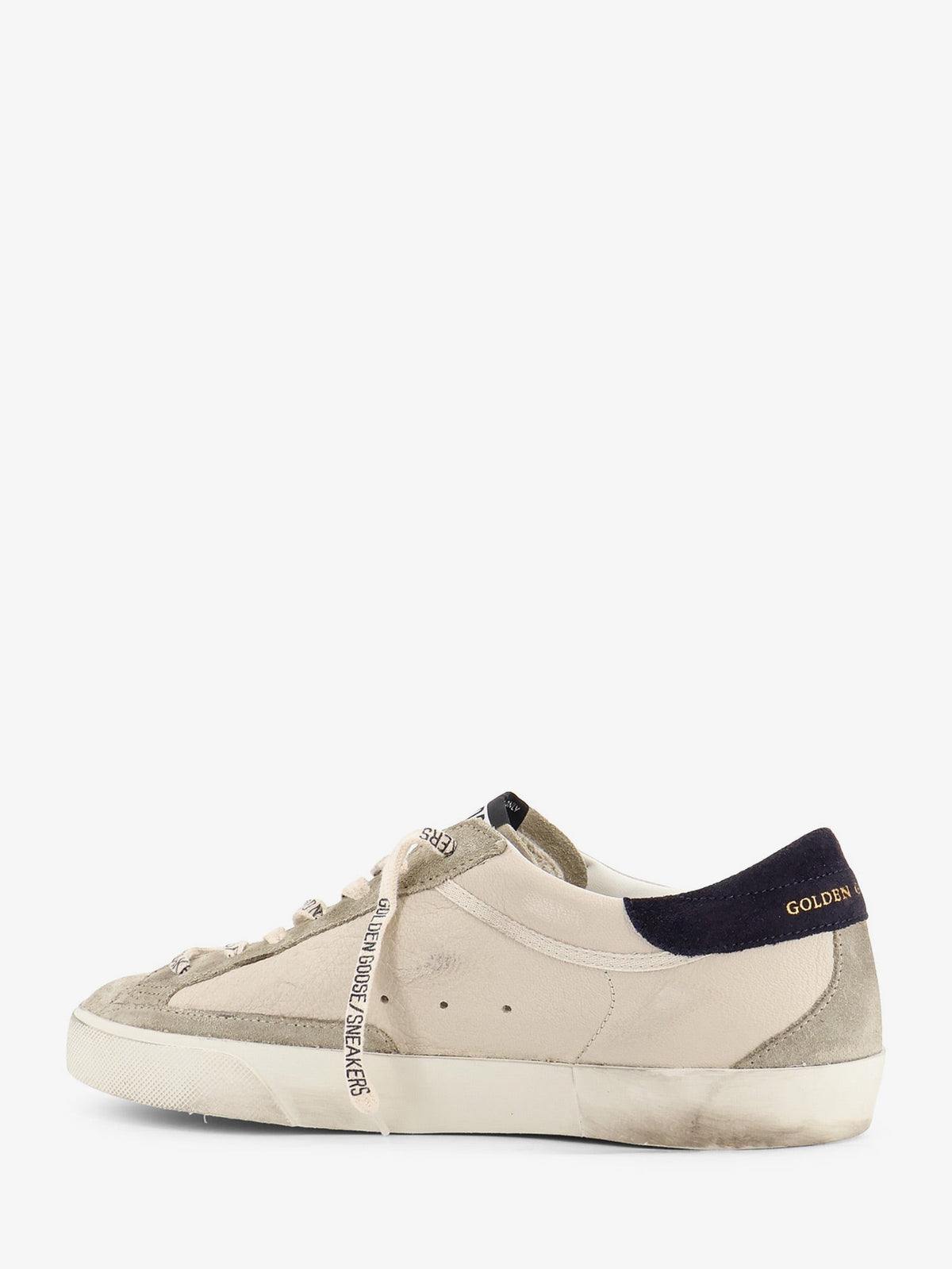 Golden Goose Men's Super Star Leather and Suede Sneakers White, view 3
