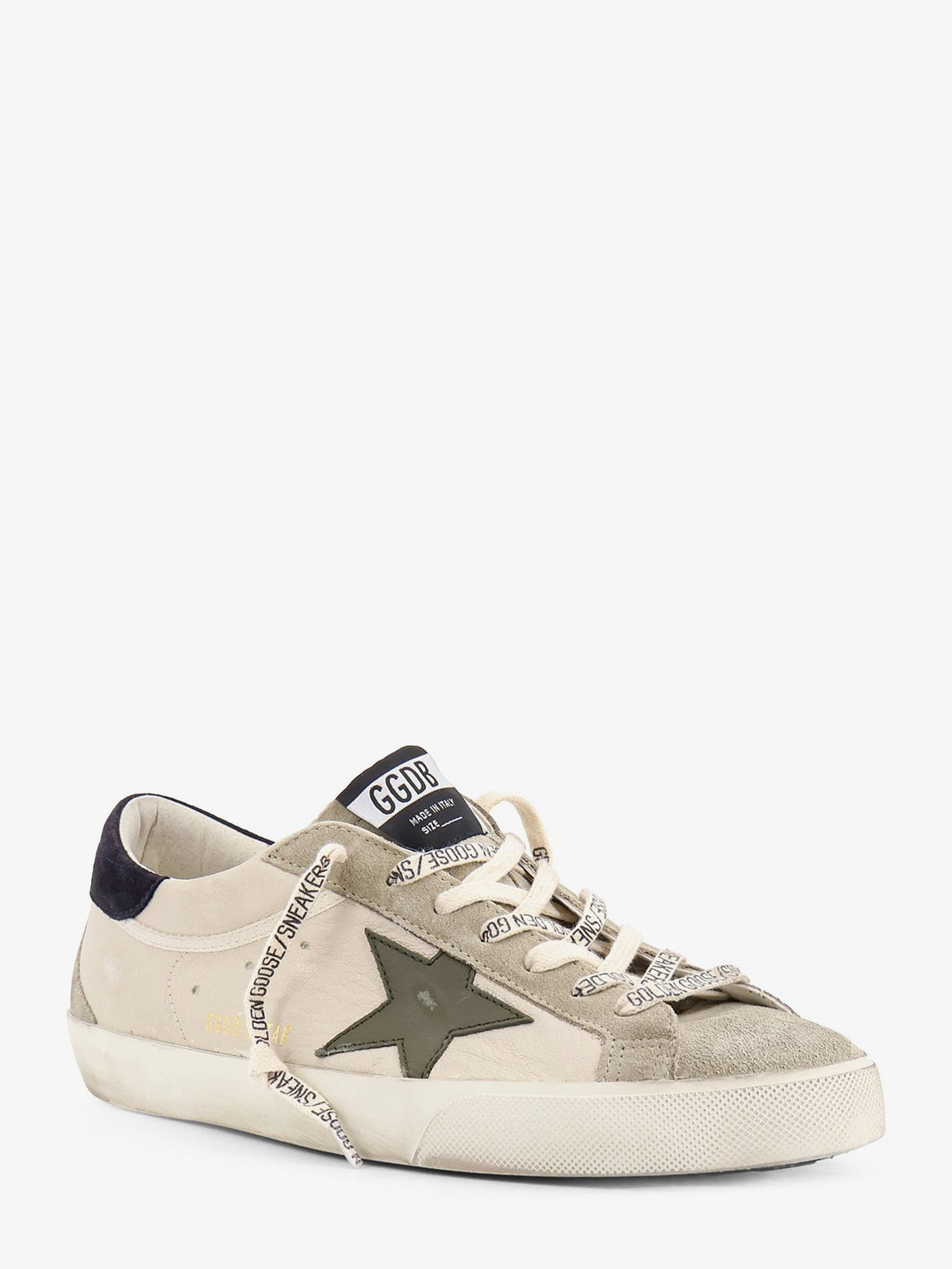Golden Goose Men's Super Star Leather and Suede Sneakers White, view 2