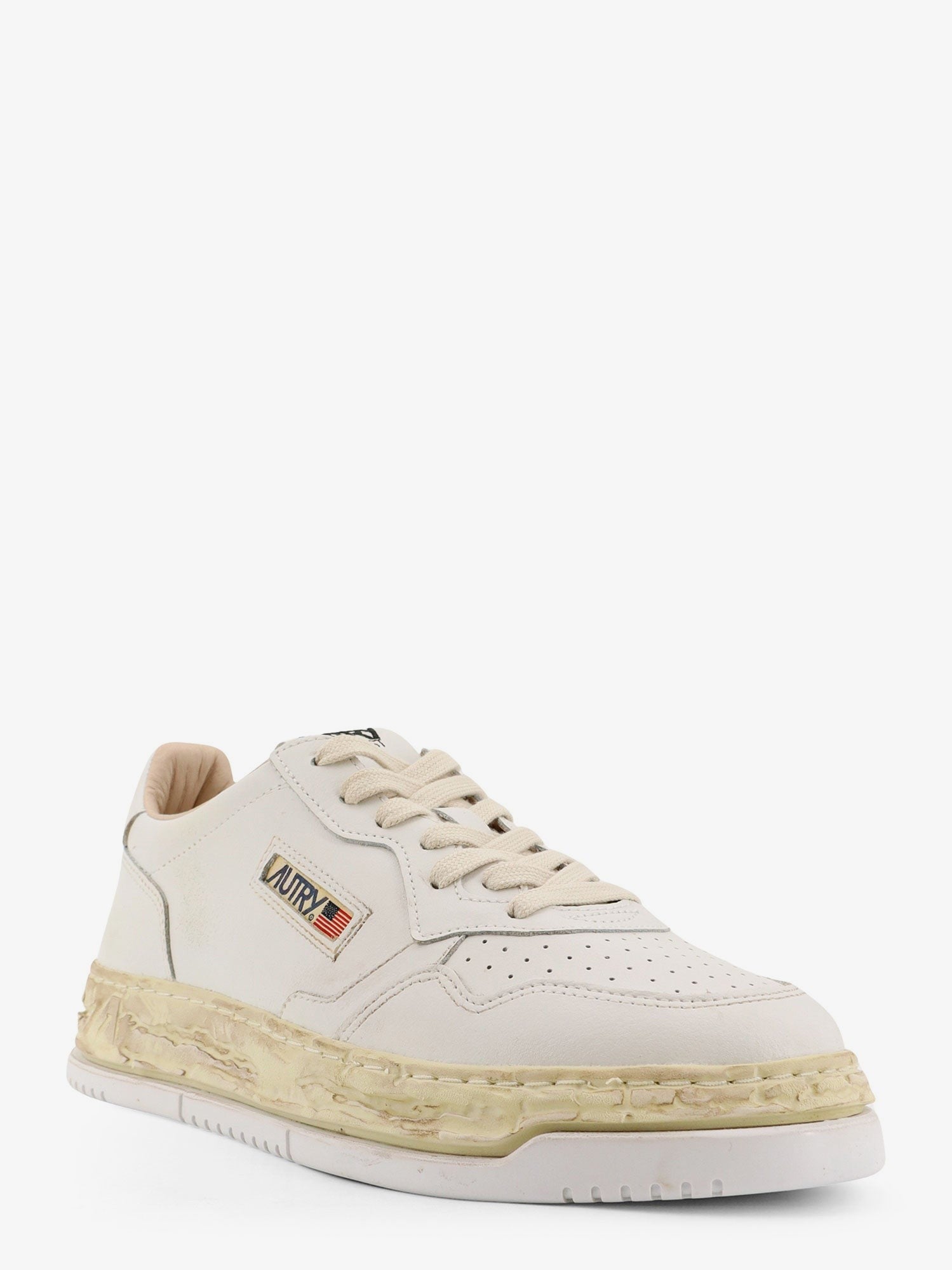 AUTRY Men's Super Vintage Low Leather Sneakers White