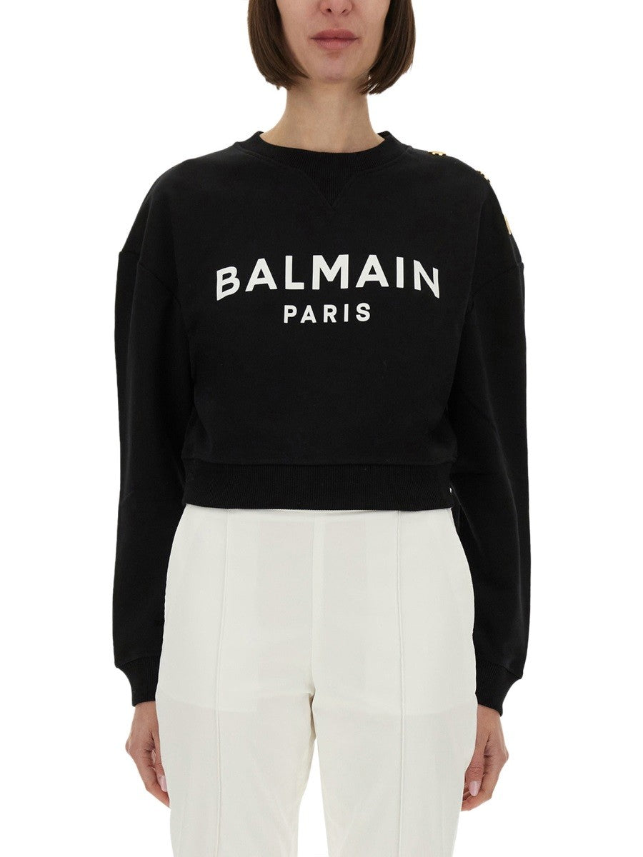 Balmain Women's Sweatshirt Black