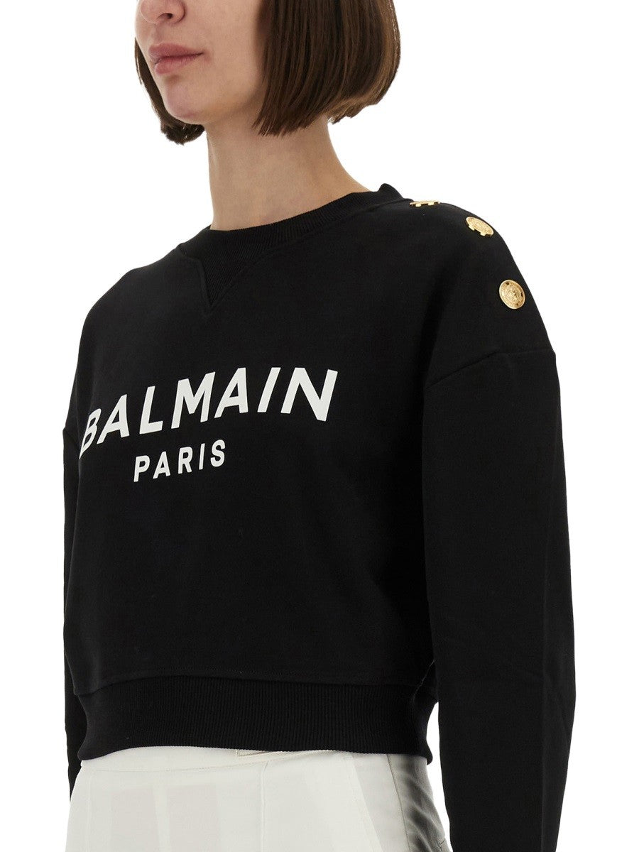 Balmain Women's Sweatshirt Black