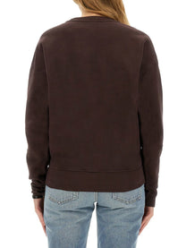 Saint Laurent Women's Sweatshirt Brown