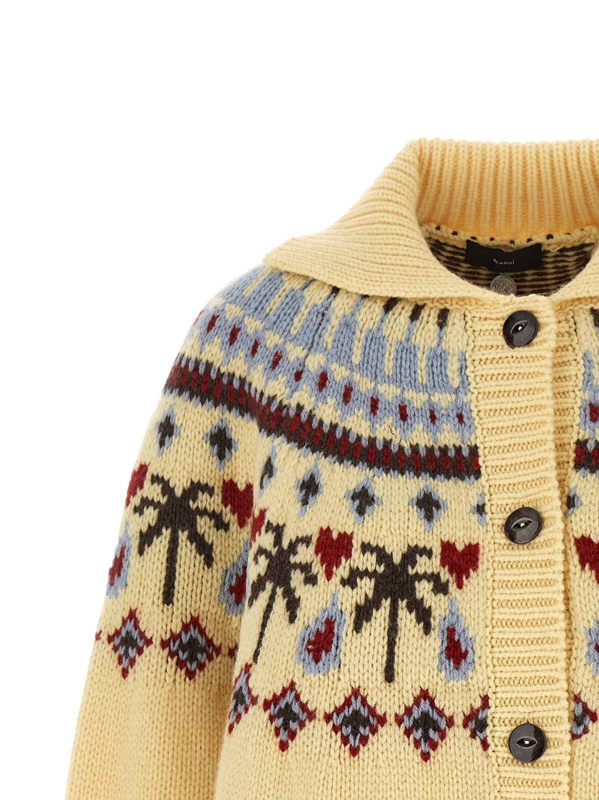 Alanui Sweet Winter Cardigan Gold, view 3
