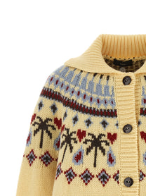 Alanui Sweet Winter Cardigan Gold, view 3