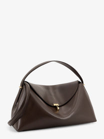 Toteme Women's Lock Leather Handbag Brown