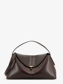 Toteme Women's Lock Leather Handbag Brown