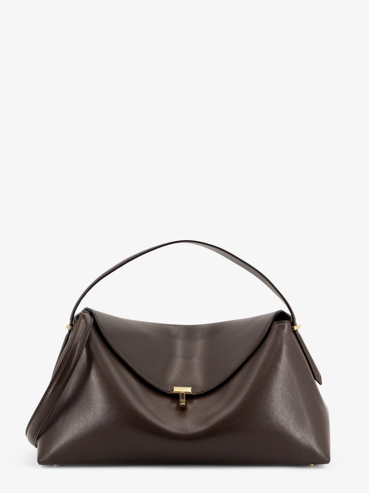 Toteme Women's Lock Leather Handbag Brown