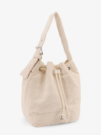 Tory Burch Women's Monogram Terry Canvas Bucket Bag White
