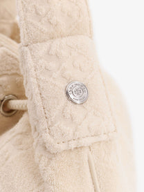 Tory Burch Women's Monogram Terry Canvas Bucket Bag White