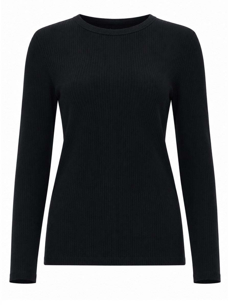 Max Mara Women's Shirt Maniche Lunghe in Jersey Black