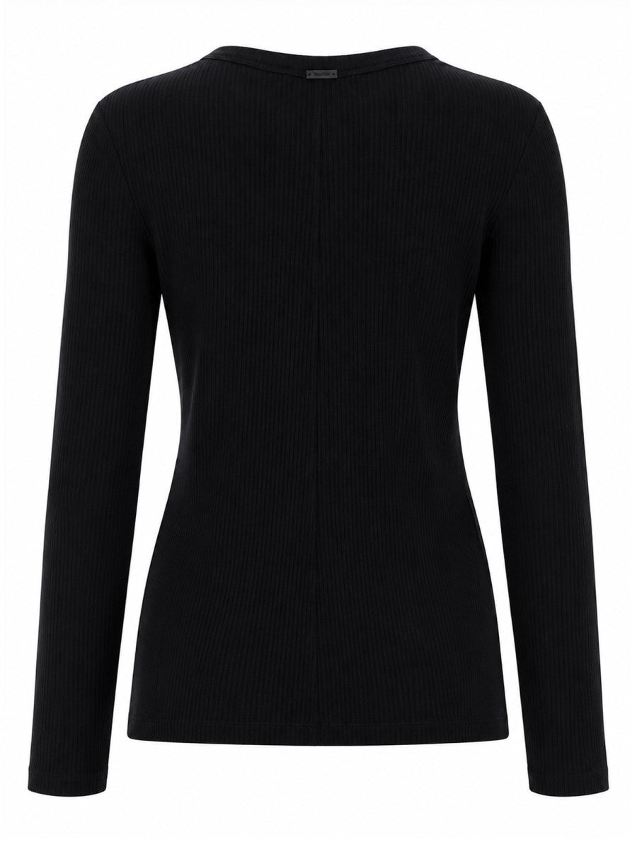 Max Mara Women's Shirt Maniche Lunghe in Jersey Black