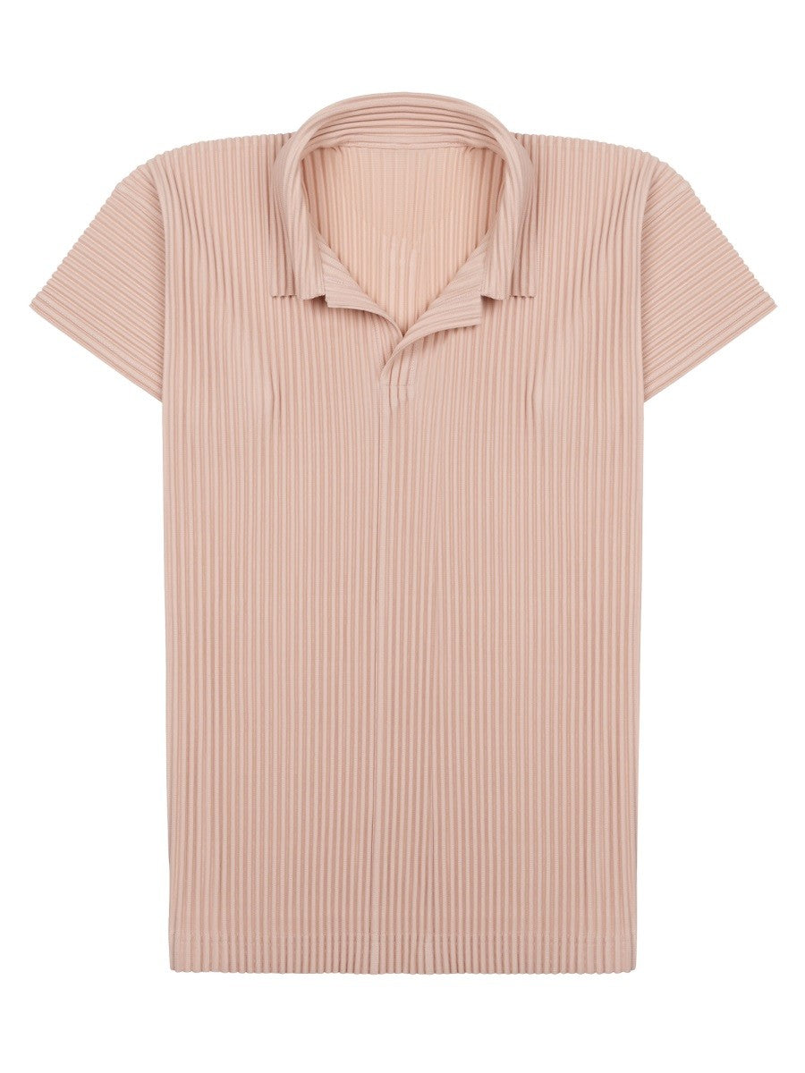 Homme Plisse Issey Miyake Men's Shirt Con Colletto Polo Blue
