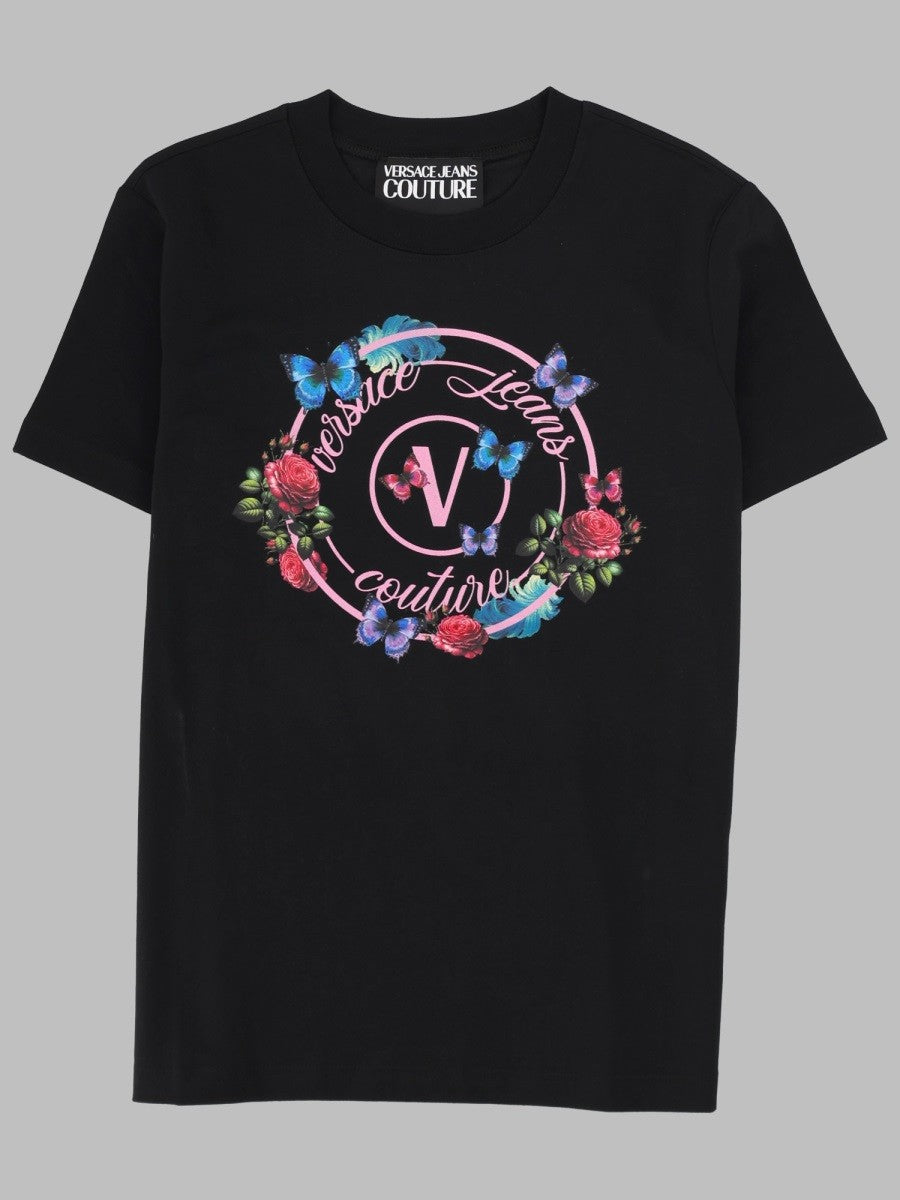 Versace Jeans Couture Women's Shirt Con Emblema Butterfly Black