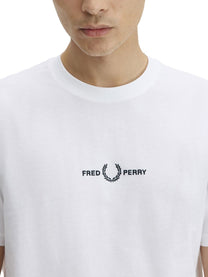 Fred Perry Men's Shirt Con Ricamato White