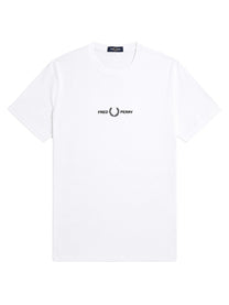 Fred Perry Men's Shirt Con Ricamato White