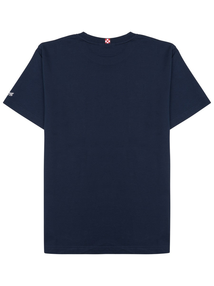 Mc2 Saint Barth Men's Shirt Con Ricamo Blue