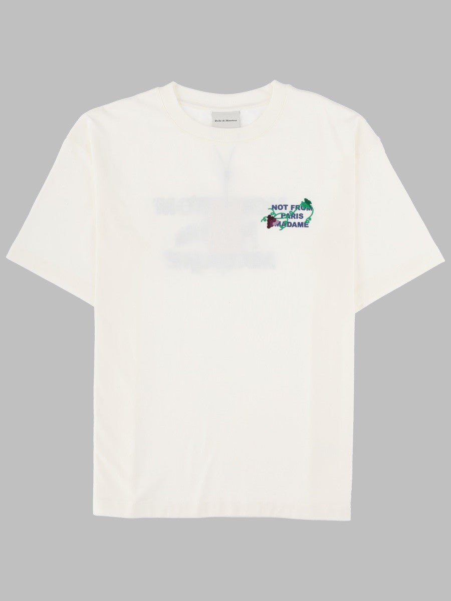 Drôle de Monsieur Men's Shirt Con Slogan White
